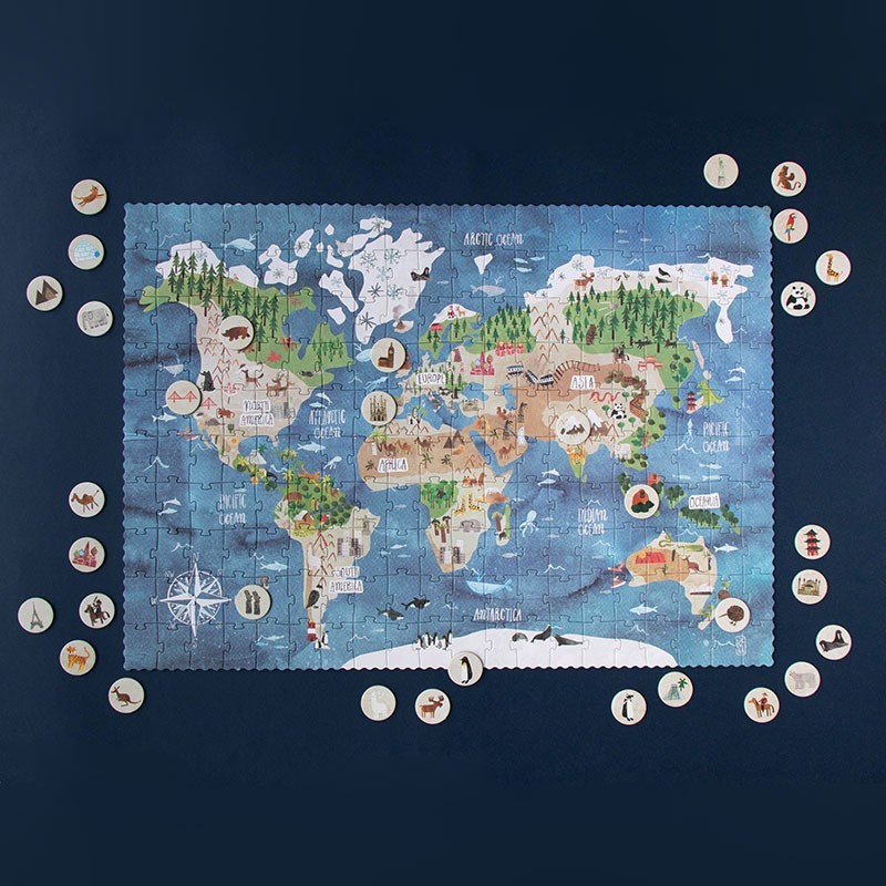 world countries map puzzle